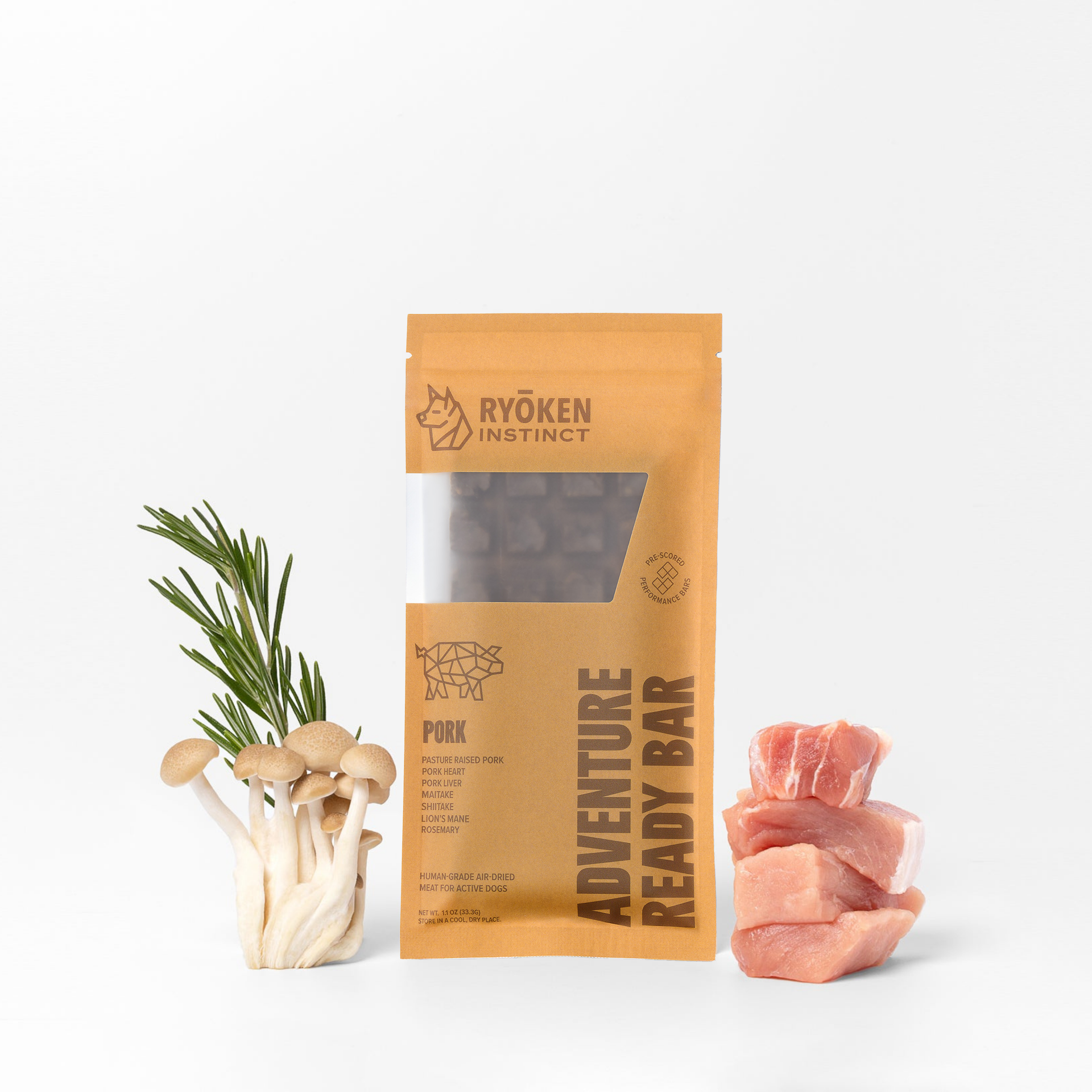 Ryōken Instinct Adventure & Training Pork Treat Bars for Dogs