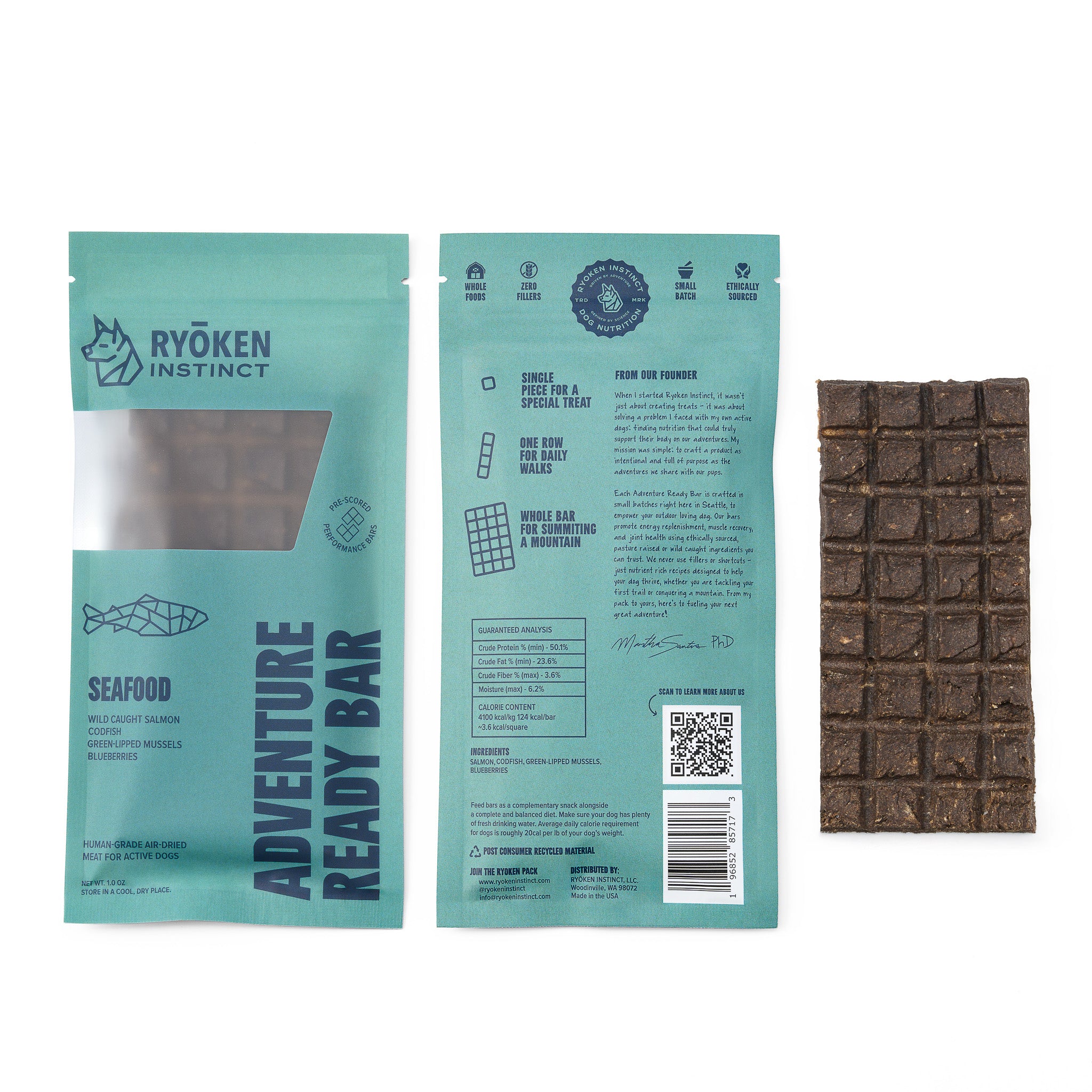 Ryōken Instinct Adventure & Training Seafood Treat Bars for Dogs